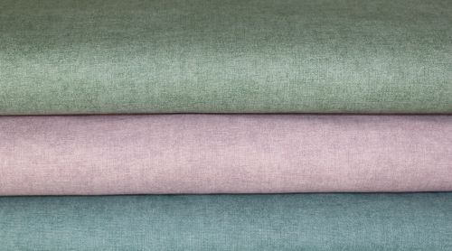 Preview: Designerbaumwollstoff Melange altrosa (10 cm)